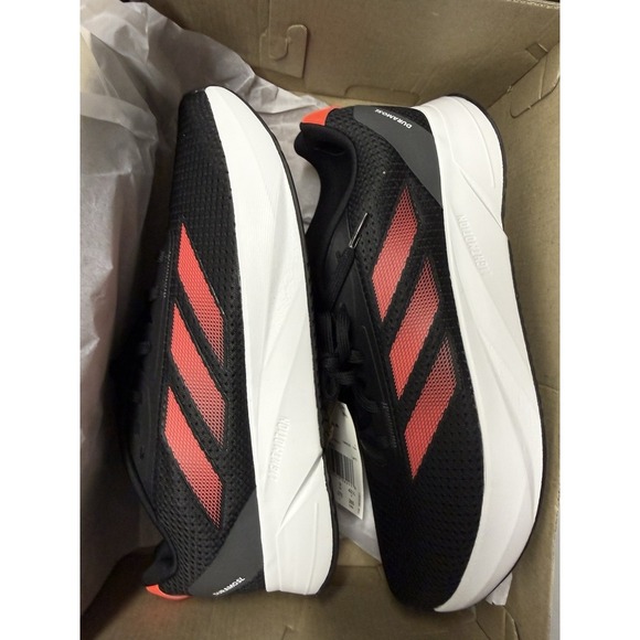 Adidas Duramo SL Running Shoes Black Solar Red.Lightweight NWT. Sz 9.5
